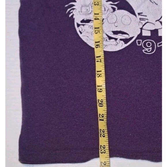 Rugrats Womens XL Purple White Reptar Tommy Chuckie Nickelodeon Graphic T-Shirt - Picture 5 of 6